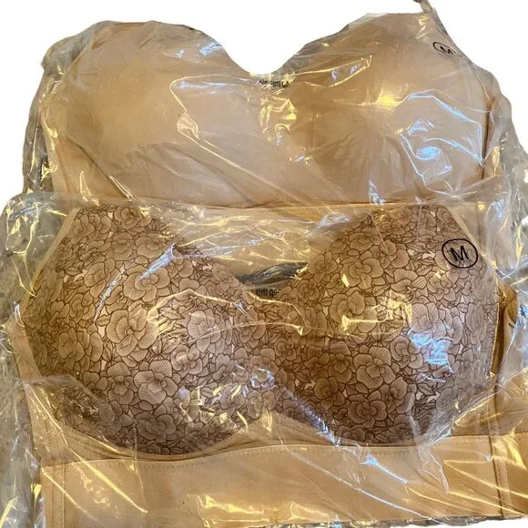 NIP Rhonda Shear 2-pack Molded Cup Bra with Cross Back Mesh Detail Size: Medium - Picture 2 of 6